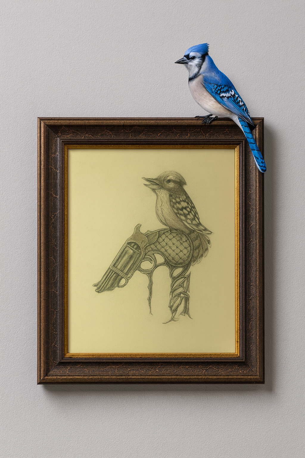 Original "Blue-Jay Revolver" Artwork