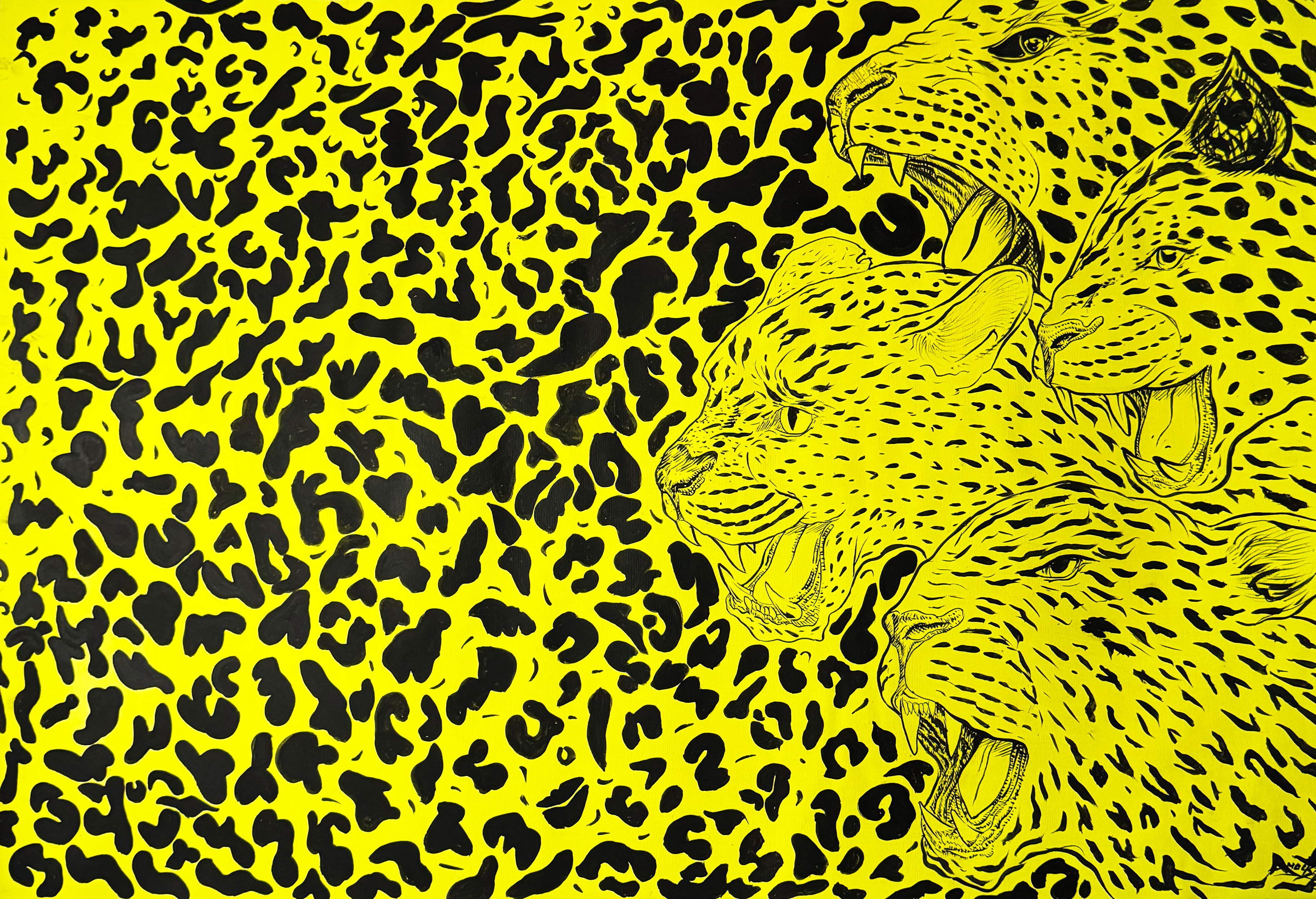 Original "Leopard Rush" Painting