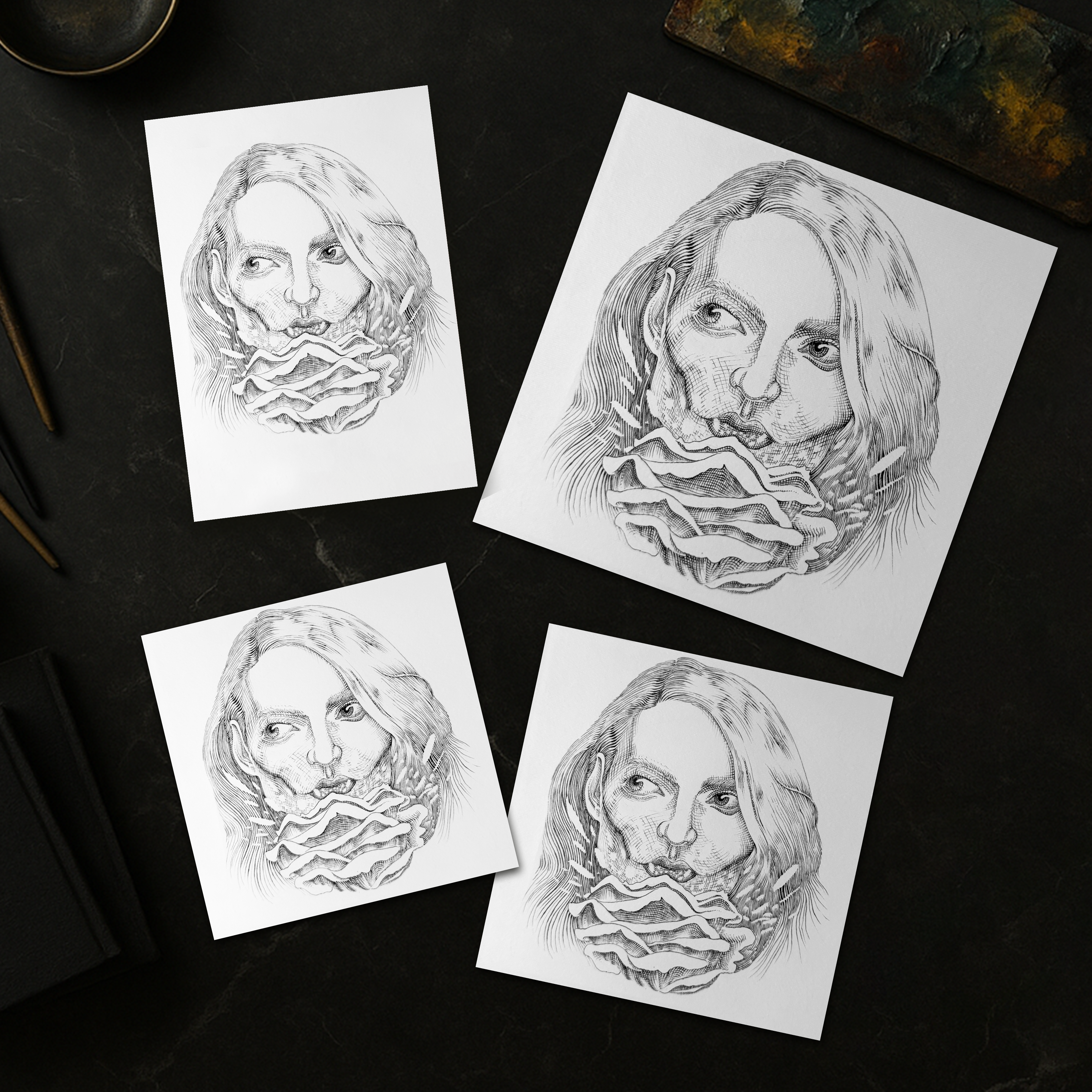 Original "Rose Portrait" Artwork